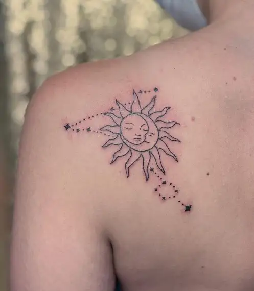 celestial spine tattoo  Tattoos Spine tattoo Lotus flower tattoo