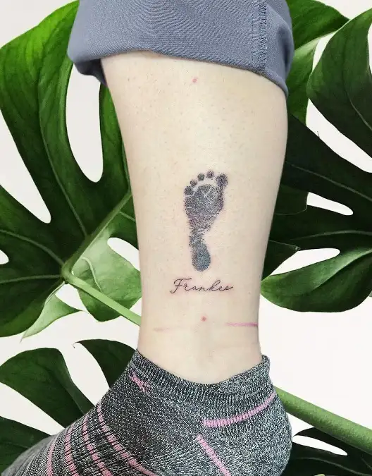 Pin on Footprint Heart Tattoo