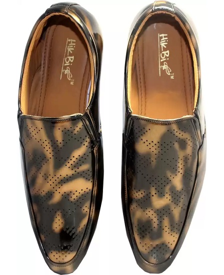 Gold Party Printed Shoes