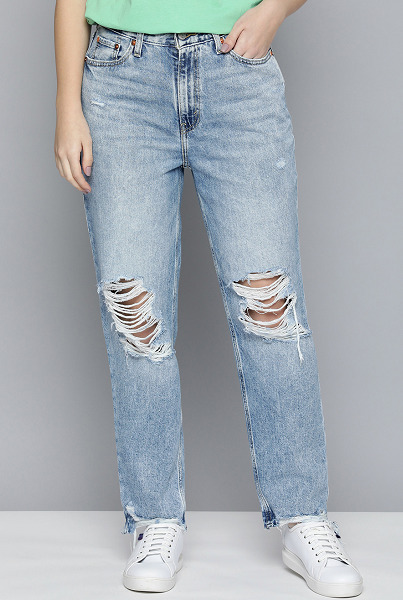 High Rise Loose Fit Jeans Women