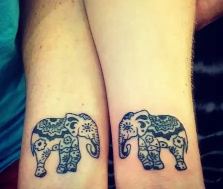 Baby and Mama Elephant Matching Tattoos  Mother Son Tattoos  Mother  Tattoos  MomCanvas