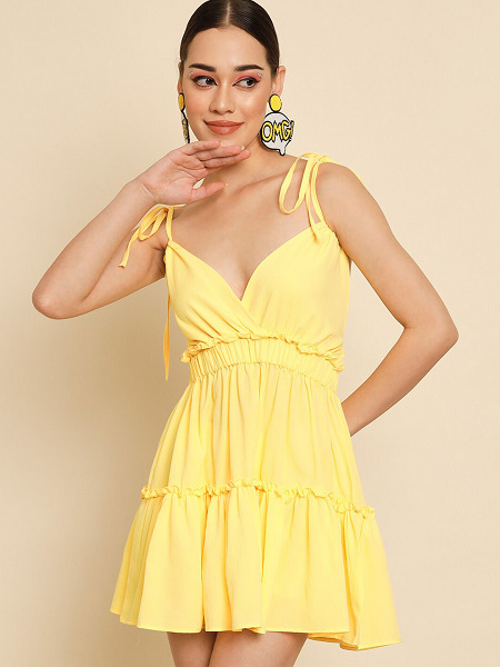 Yellow Dress | Short yellow dress, Dress, Yellow dress