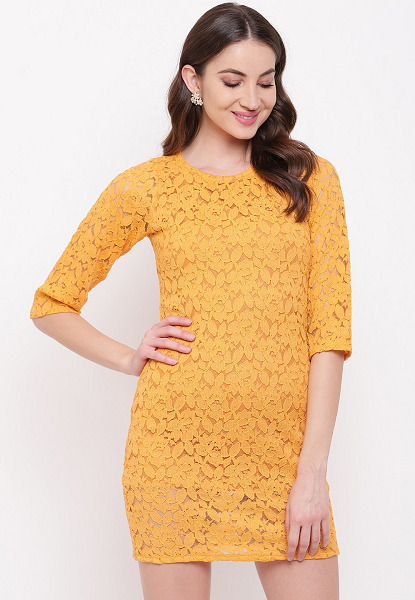 Yellow Net Dress