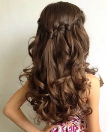 simple long hairstyle for birthday girl