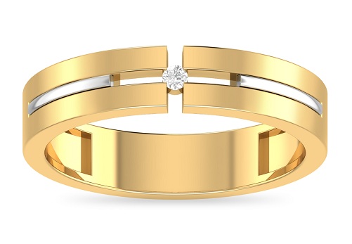 14 Carat Gold Wedding Ring With Diamond
