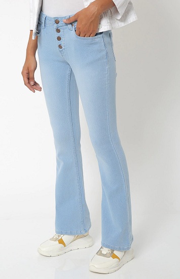 Blue Skinny Bootcut Jeans