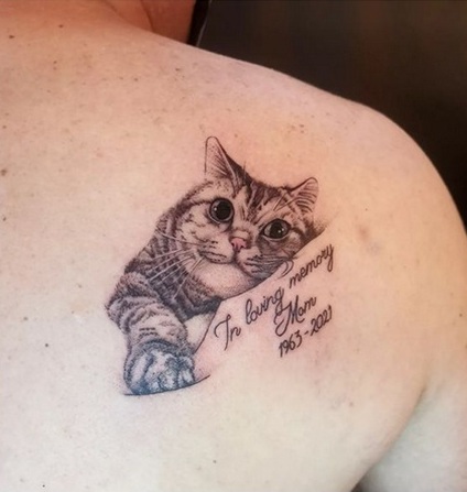 Cat Memorial Tattoo