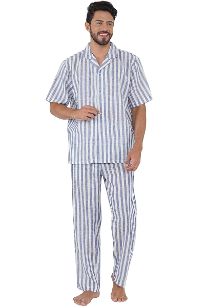 Classic Fit Men’s White Pajamas