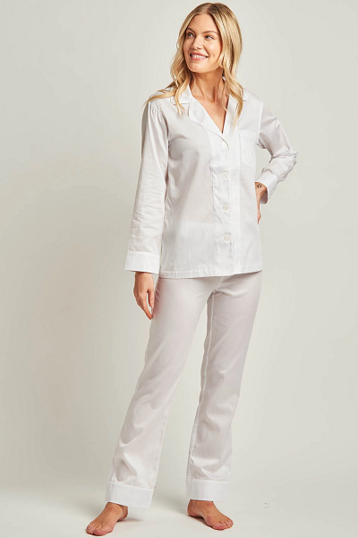 Egyptian Cotton White Pajamas
