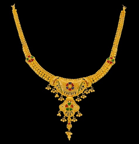 Floral Gold Necklace By Grt