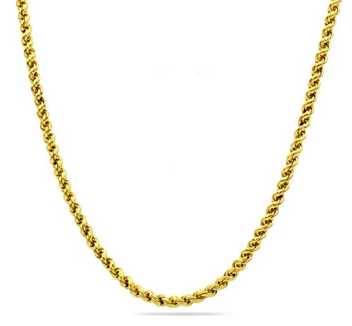 Gold Braided Chains For Men