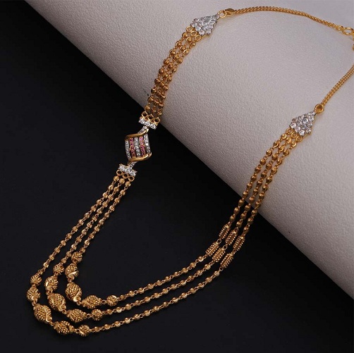 Gold String Necklace In 30g