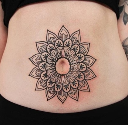 Mandala Belly Tattoo Designs