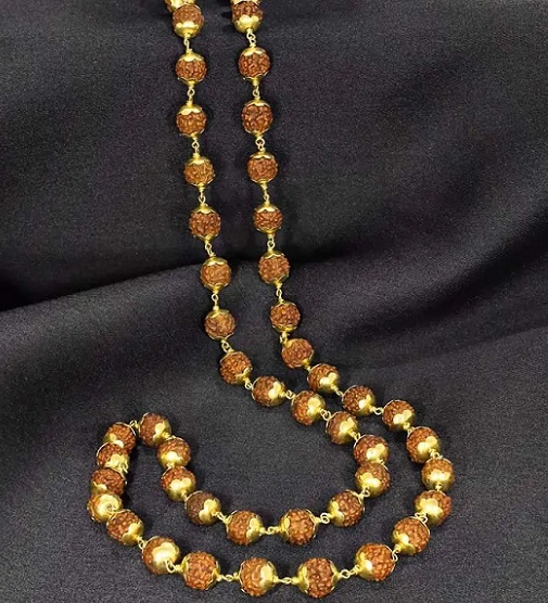Rudraksha Gold Chain For Men