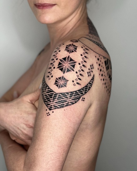 Shoulder Arm Tribal Tattoo Designs