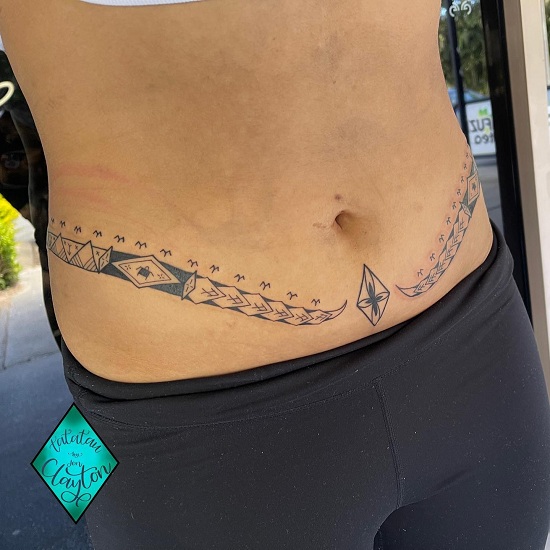 Simple Lower Belly Tattoo