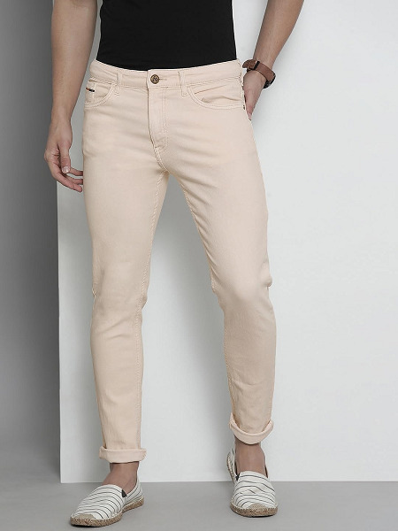 Stretch Beige Color Jeans