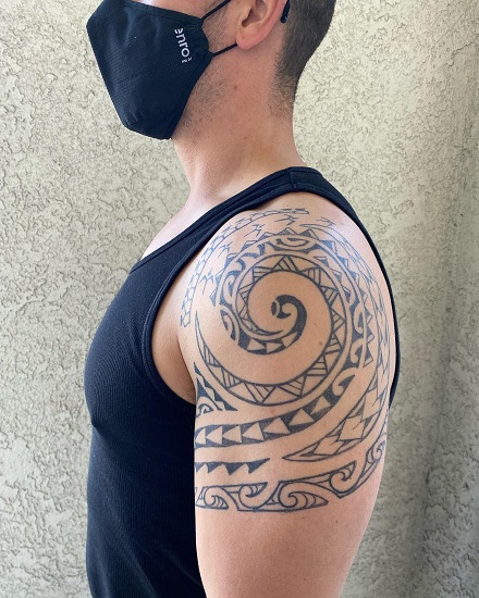 Warrior Tribal Tattoo Shoulder Sleeve