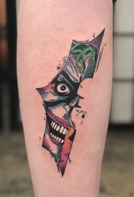 Batman and joker leg tattoo  Joker tattoo Batman tattoo Tattoo sleeve  designs