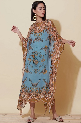 Designer Kaftan Kimono Sleeves Dress