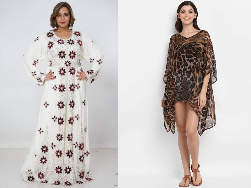 Keevu.in Cotton Designer Kaftan dress online india (Complete set), Size: M,L