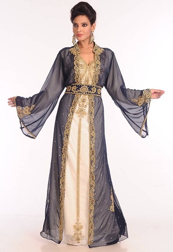 Moroccan Kaftan Georgette Dress