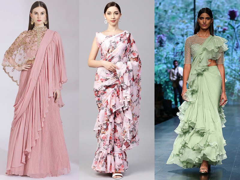 Ruffle Sarees Try These 15 Gorgeous And Trending Designs