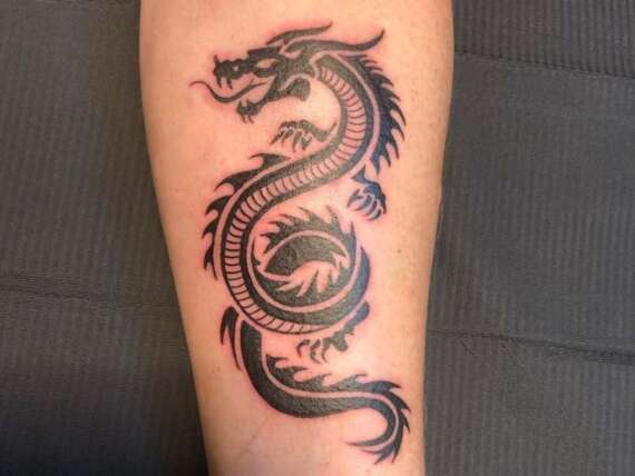 20+ Bold and Mystical Tribal Dragon Tattoo Designs