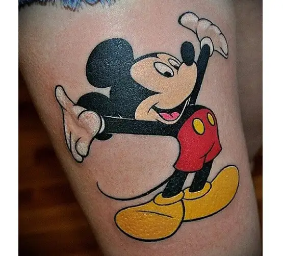 28 Outline Mickey Mouse Tattoos