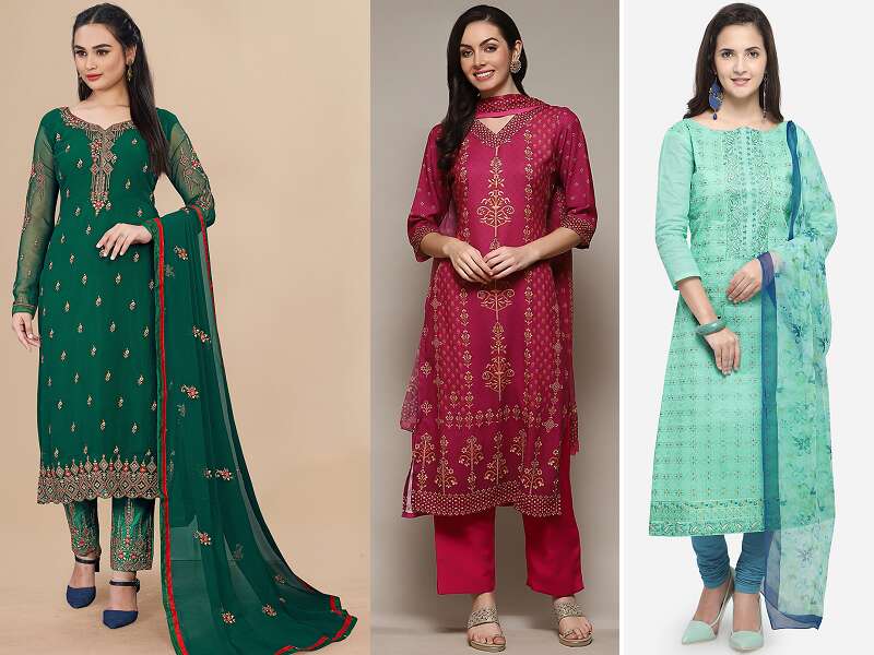 15 Elegant Designs Of Unstitched Salwar Suits Catalogue