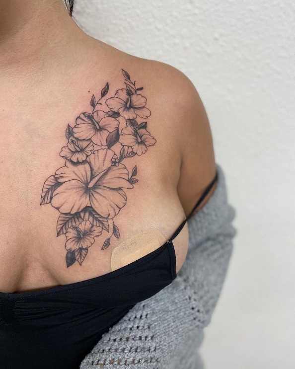 Beautiful Ladies Breast Tattoo Designs