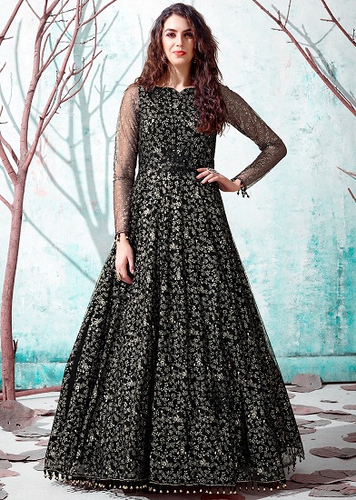 Women's Brown High Low Anarkali Set (3 Pc Set) - Label Shaurya Sanadhya |  Pretty dresses casual, Stylish dress book, Party wear indian dresses