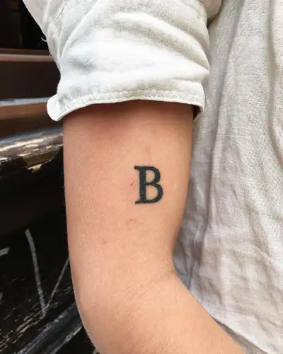 B Letter Temporary Tattoo
