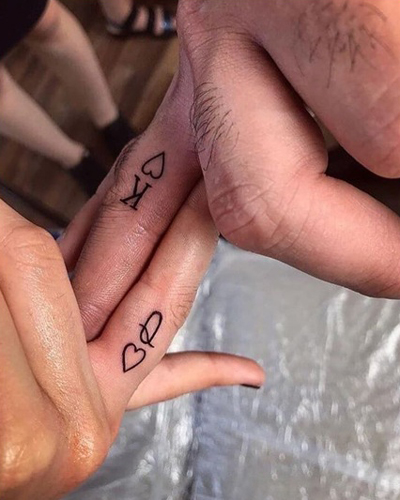 Couples Q Letter Tattoo Design
