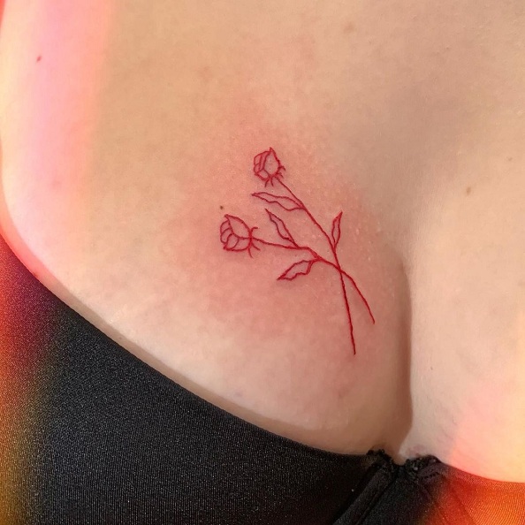 Cute Female Breast Tattoos Designs