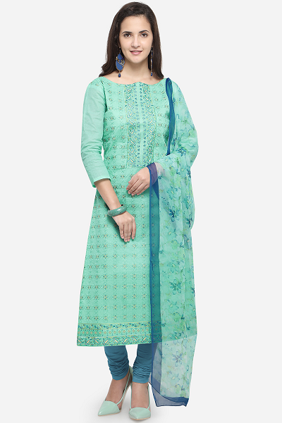 Embroidered Unstitched Salwar Suit