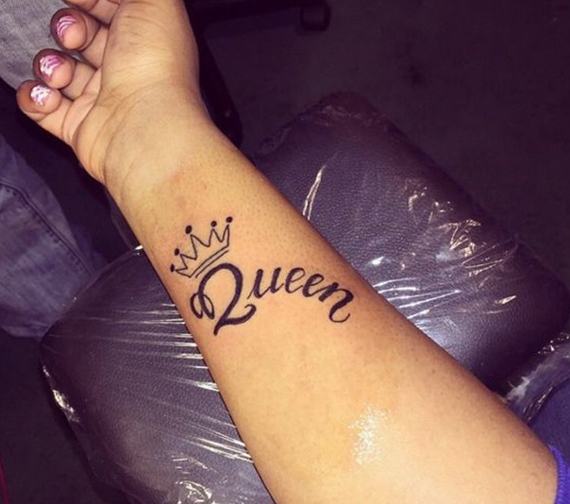 Queen Tattoo On The Arm