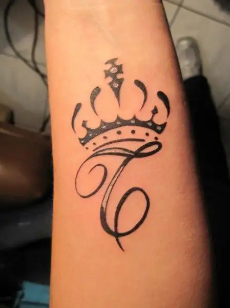 C letter tattoo henna or mehndi design  stylish letters tattoo design   crown tattoo step by step  YouTube