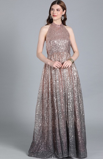 Sequin Embellished Maxi Gown