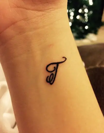 Serif capital T letter temporary tattoo get it here
