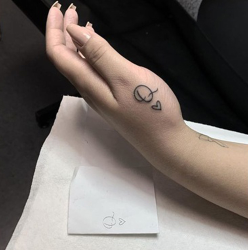 Stylish Letter Q Tattoo Designs
