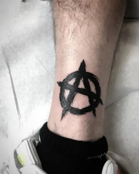 Tattoo uploaded by The inked ritual Odense  Denmark  Done in 2016  letters anarchy shadeing blackwork blacktattoo finishtattoo tattoo  design done finish linetattoo tattooart tattoolifestyle tattoolife  tattoodesign tattoo ink art 