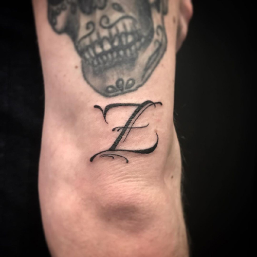 Unique Z Letter Tattoo Design