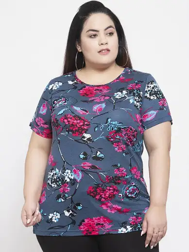 Women’s Plus Size Floral T Shirt