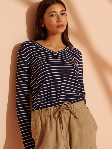 Women’s Striped Designer T Shirt
