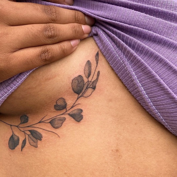 Under Breast Tattoo Design