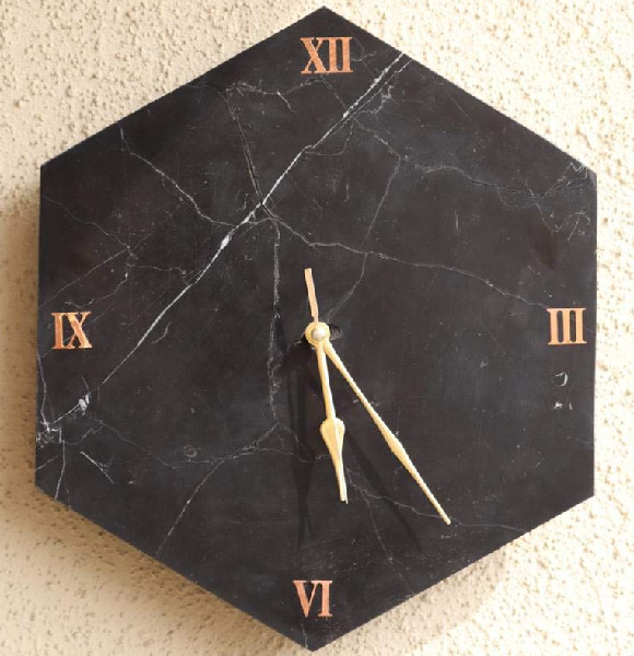 Black Marble Clock