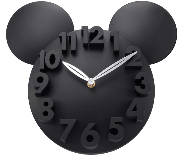 Black Mickey Mouse Design Wall Clock