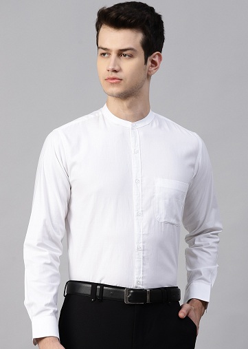 Formal Chinese Collar Slim Fit Shirt
