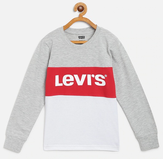 Grey Levis Kids T Shirt